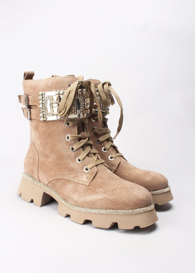 botin motera piedras crosta vison