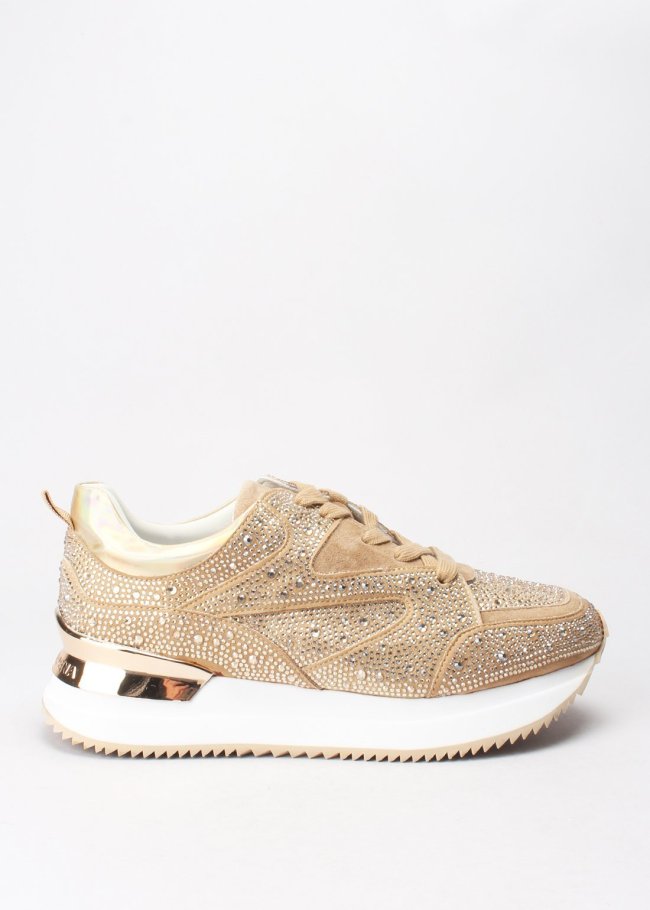 deportiva piedras suede sand