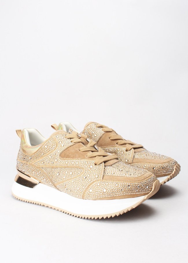 deportiva piedras suede sand