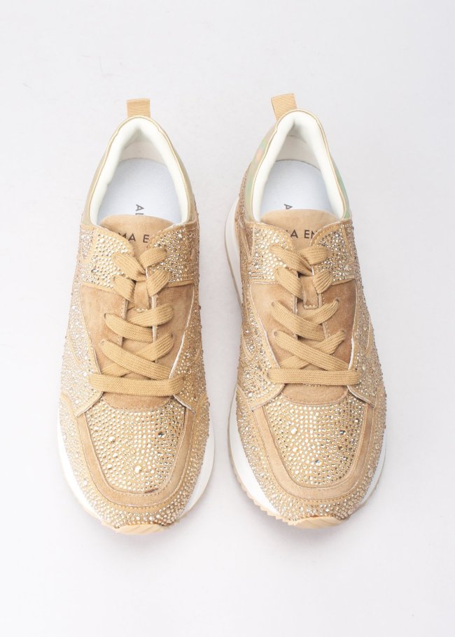 deportiva piedras suede sand