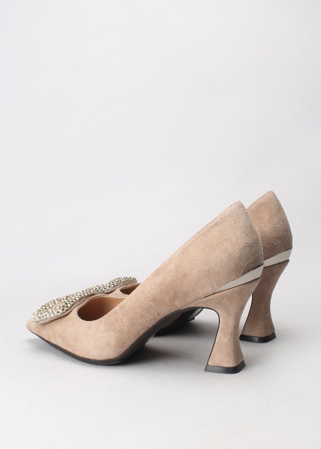 salon adorno piedras suede vison