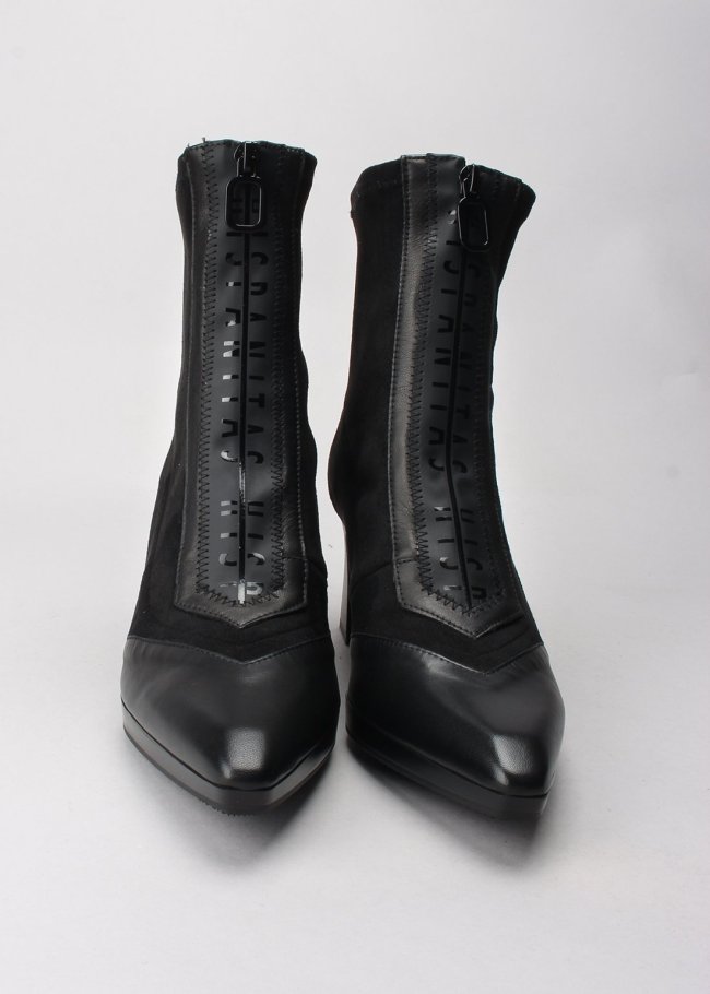 botin cremallera plataforma soho negro