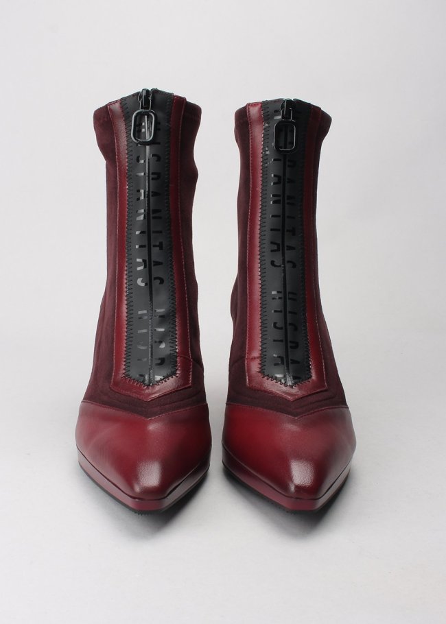 botin cremallera plataforma soho wine