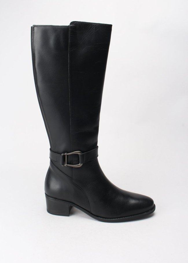 bota adorno niquel negro lustre negro
