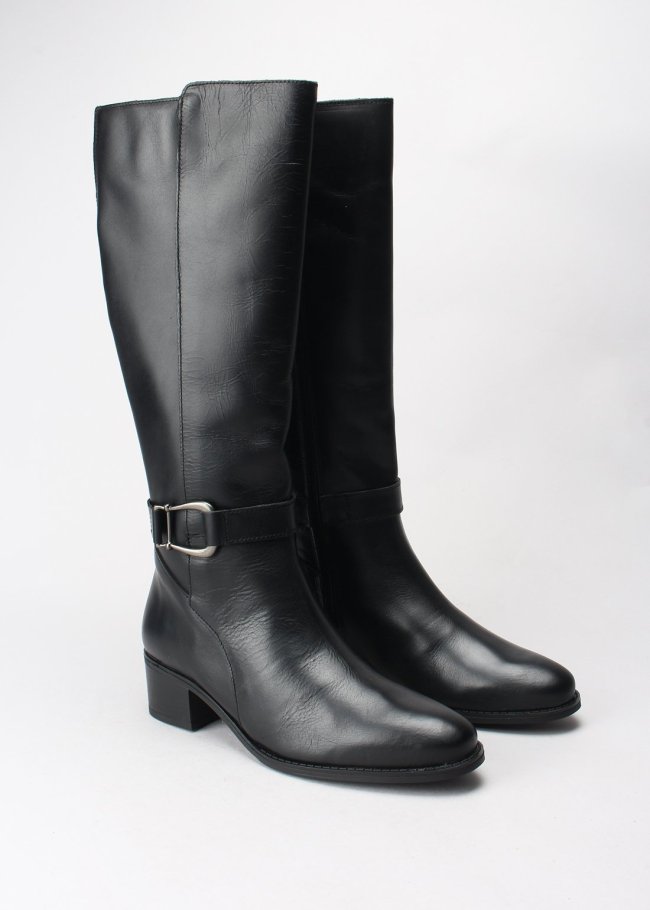 bota adorno niquel negro lustre negro