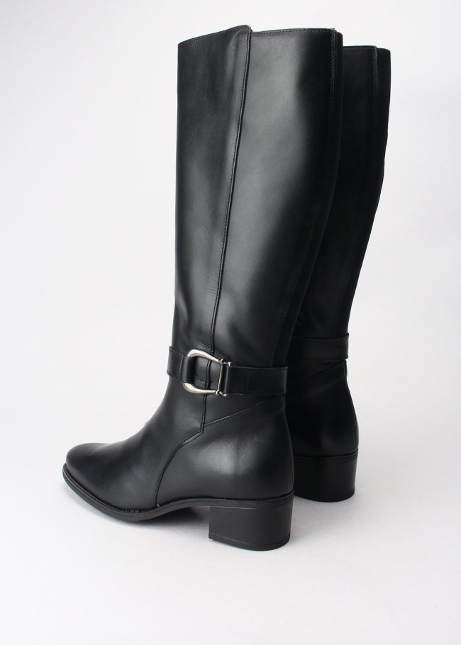 bota adorno niquel negro lustre negro