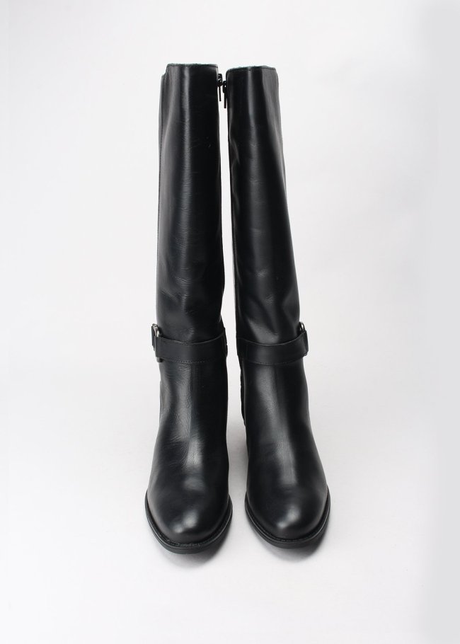 bota adorno niquel negro lustre negro