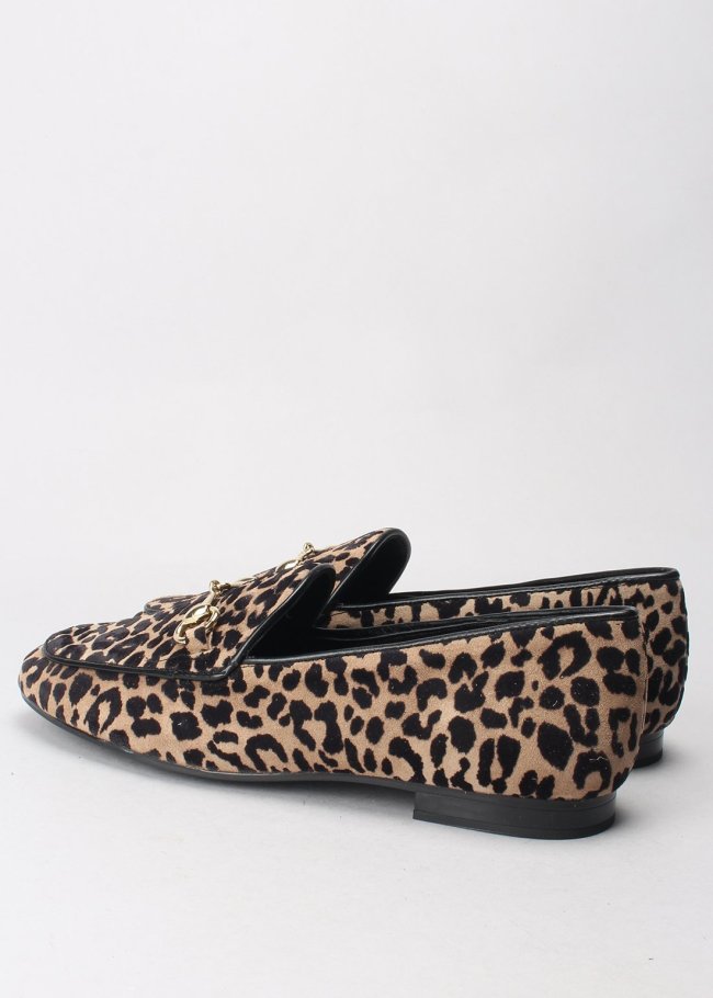 mocasin leopardo cuero