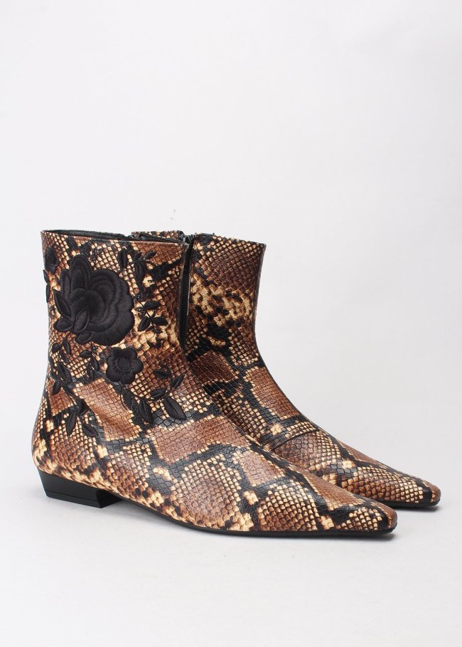 botin bordado piton kamel