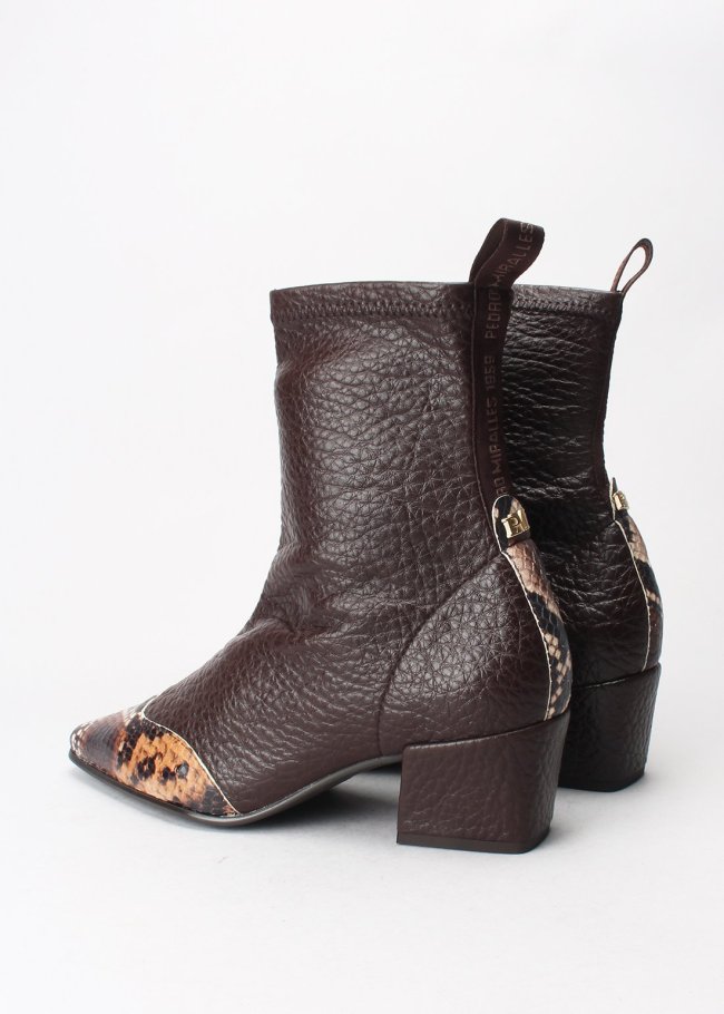 botin muflone marron pyton testa