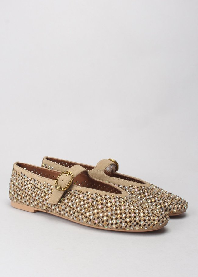 mayfair ballet flat oro oth suede