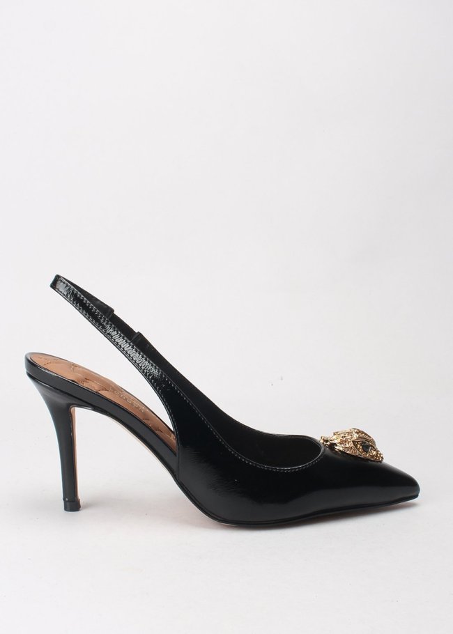 belgravia high sling black patent