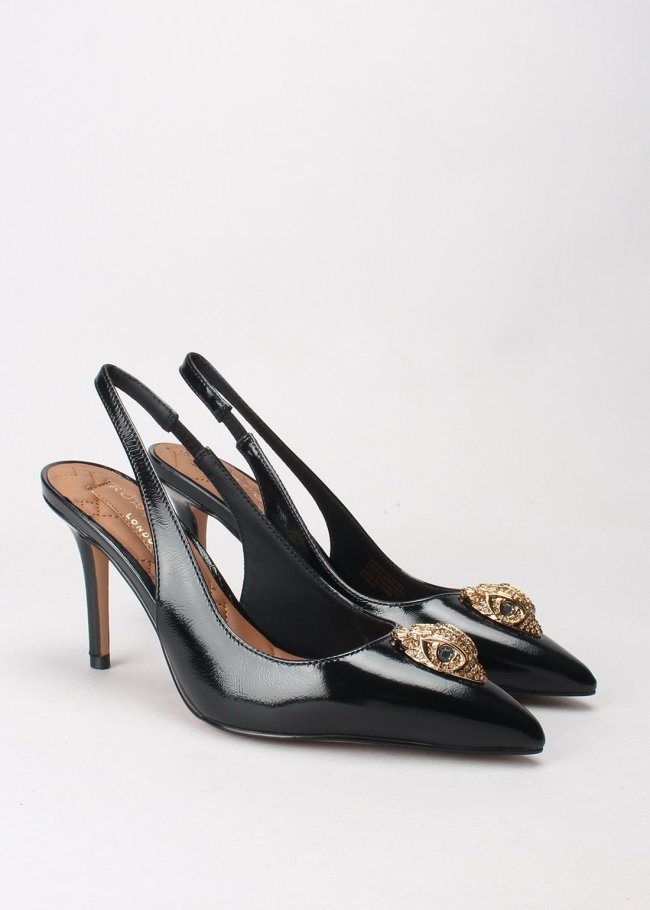 belgravia high sling black patent