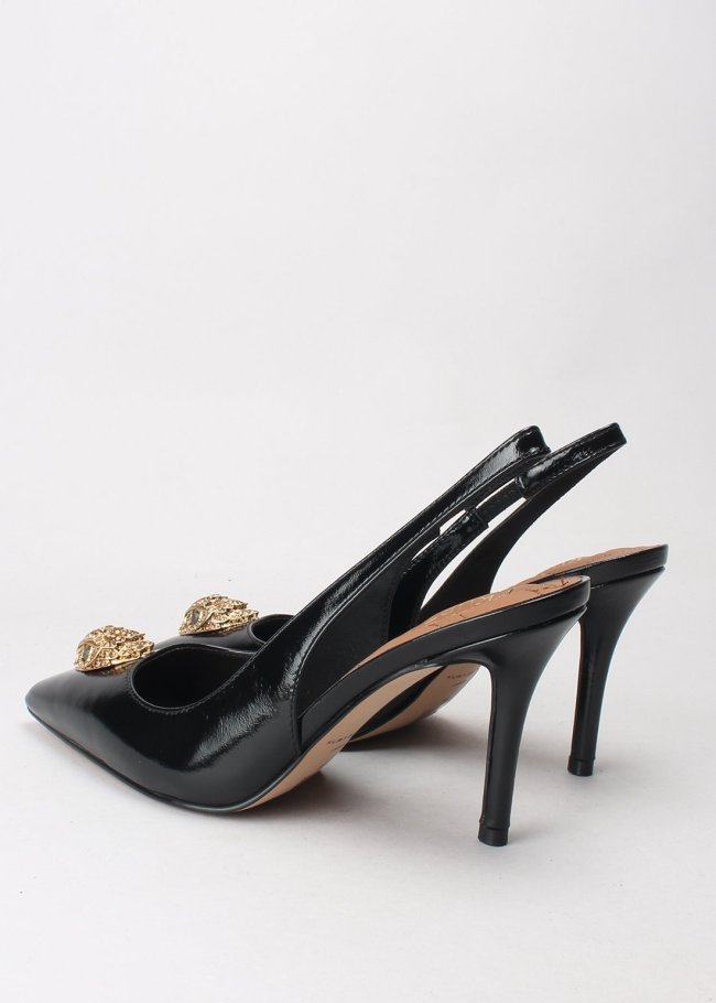 belgravia high sling black patent