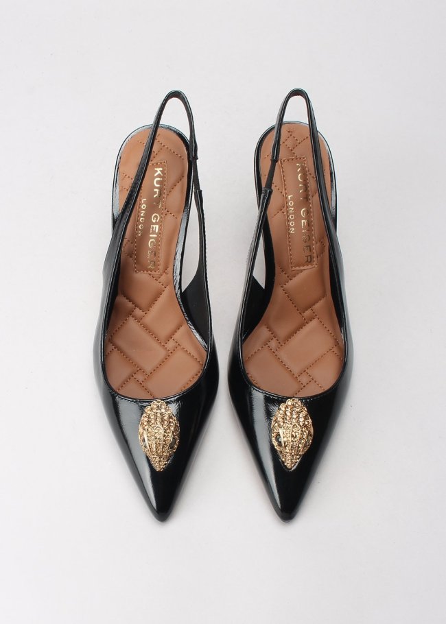 belgravia high sling black patent