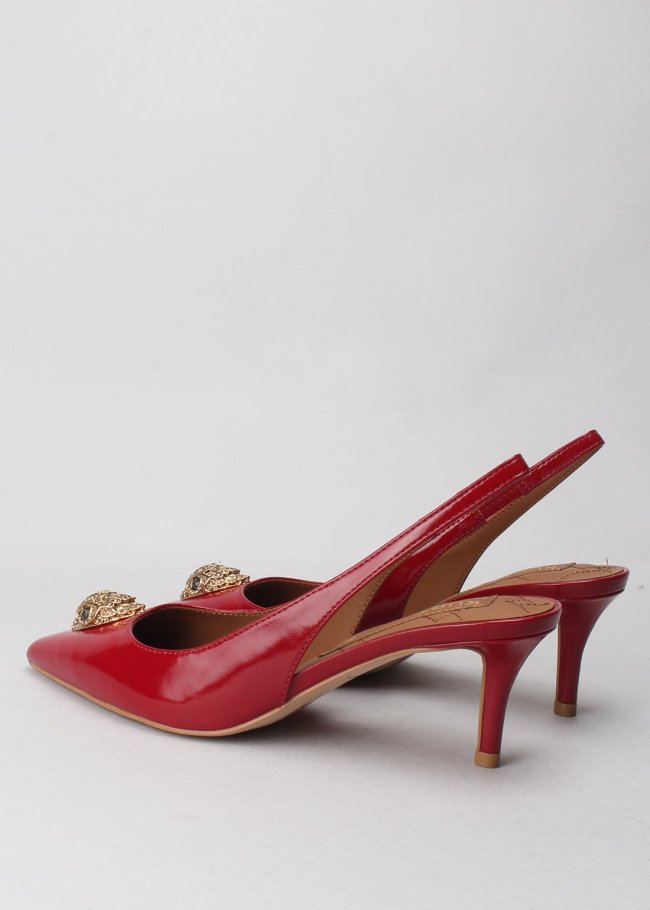 belgravia sling back red patent leather