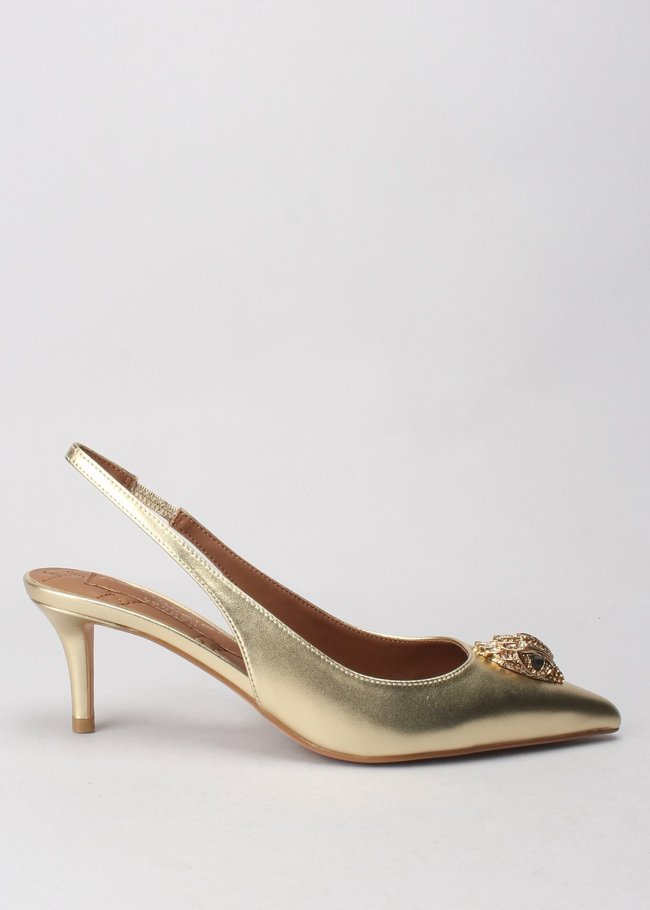 belgravia sling back gold leather