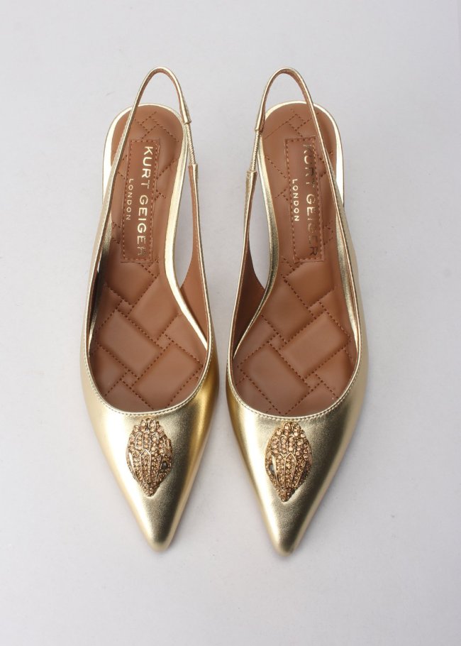 belgravia sling back gold leather