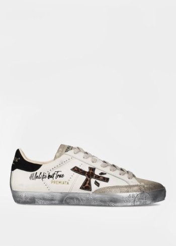 sneakers blanco logo negro