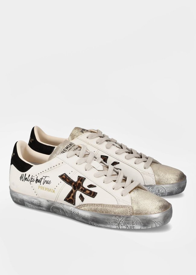 sneakers blanco logo negro