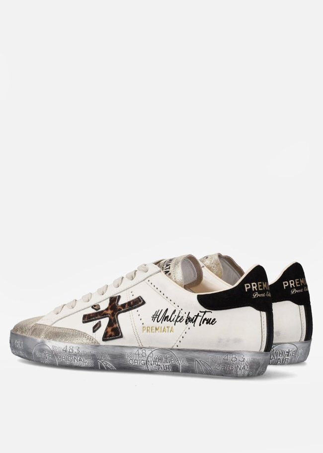 sneakers blanco logo negro