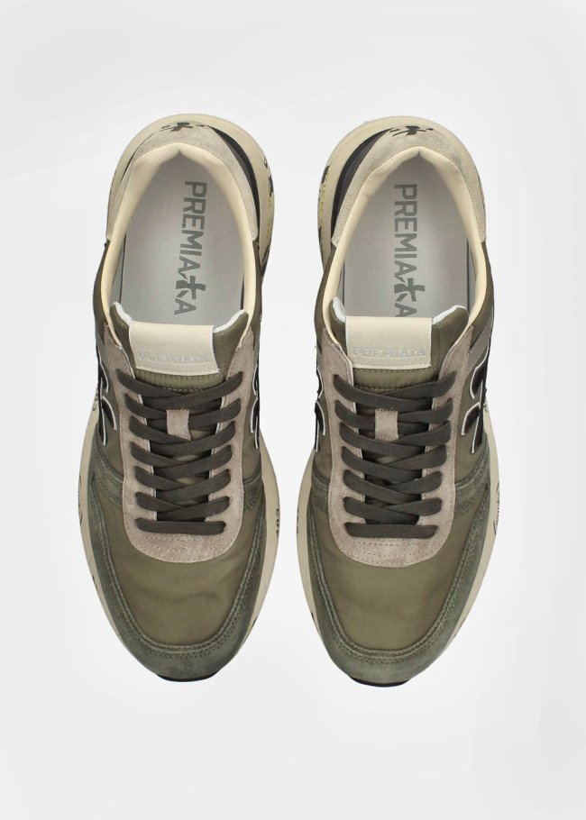 sneakers verde logo negro