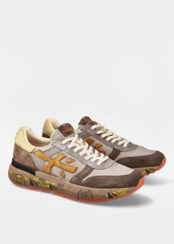 sneakers cuero logo naranja 2