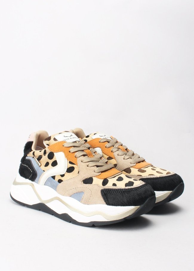 deportiva calf hai suede black beige