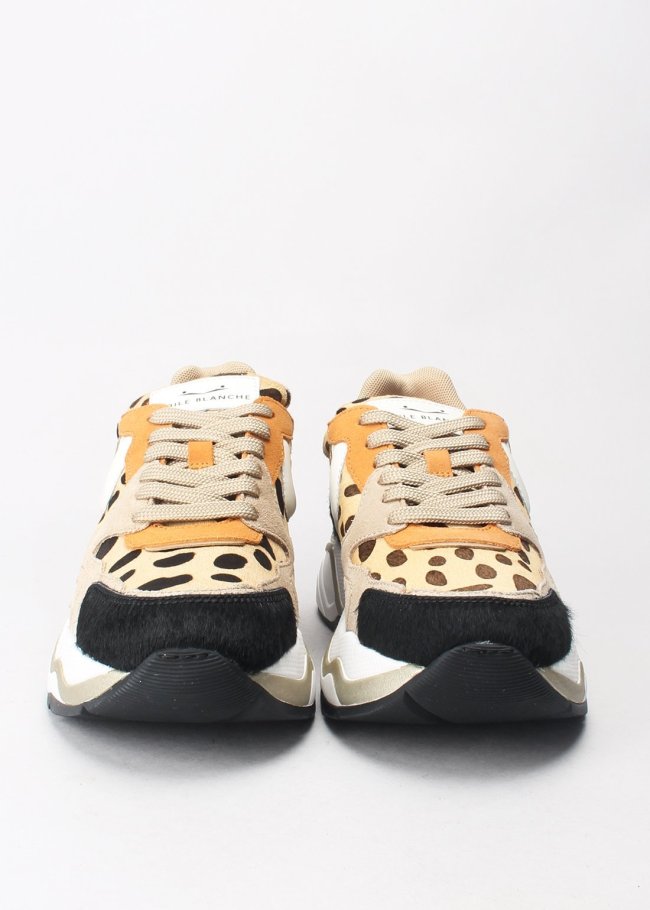 deportiva calf hai suede black beige
