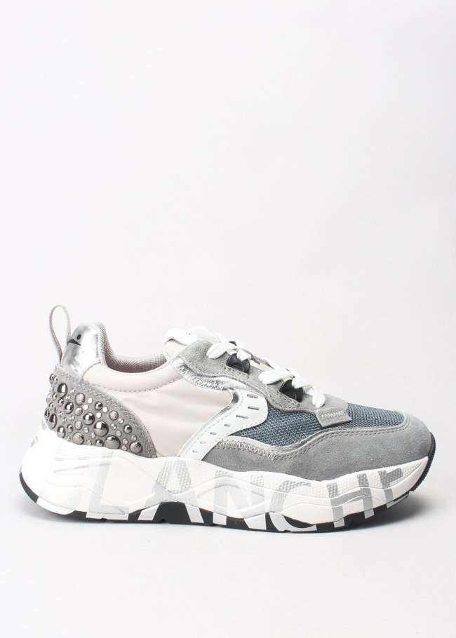 deportiva suede studs lead grey