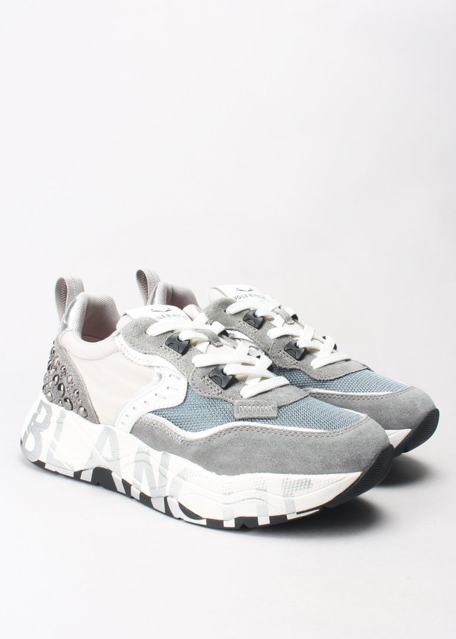 deportiva suede studs lead grey