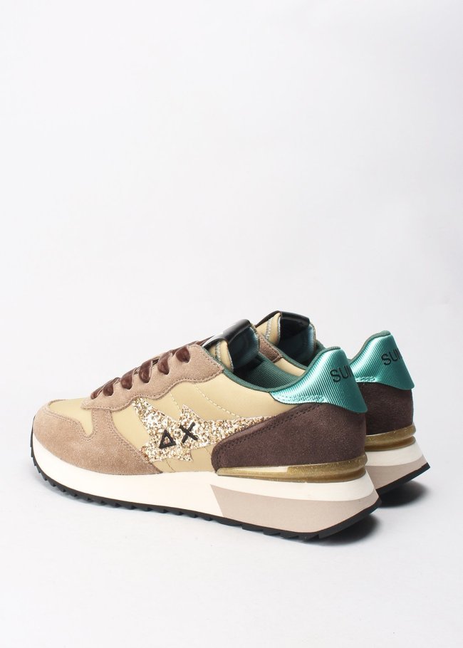 deportiva stargirl glitter beige oscuro