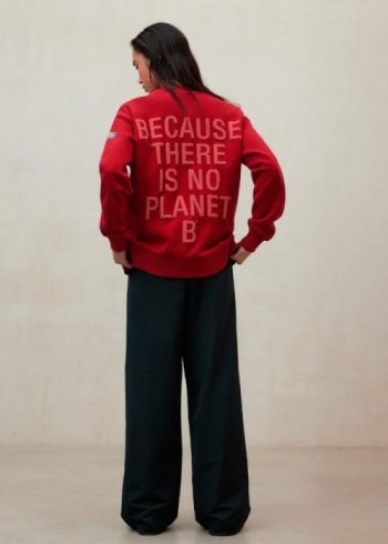 knit woman crimson red 655