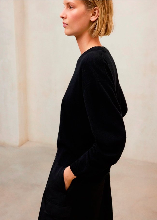 knit woman black 319