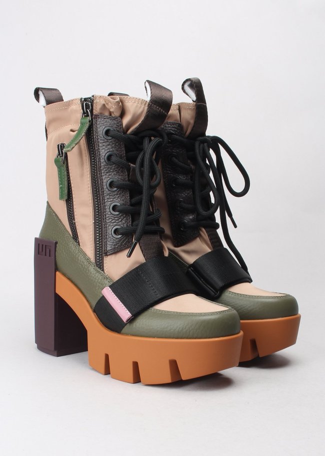 grip combat mid leather caramel mix