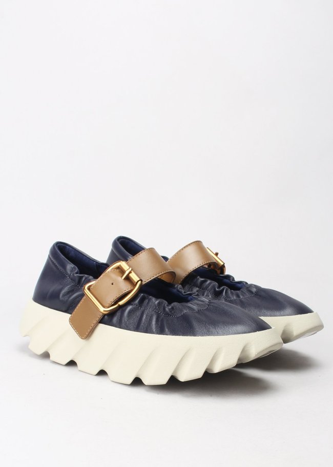 tura cove sheep leather indigo
