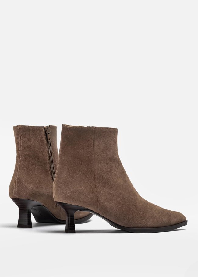 botin suede taupe