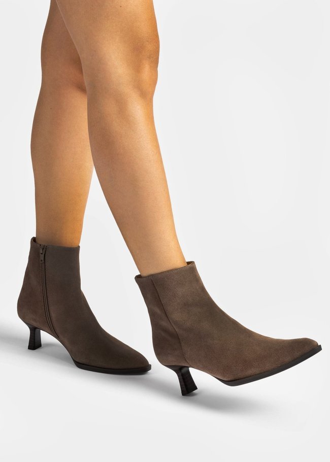 botin suede taupe