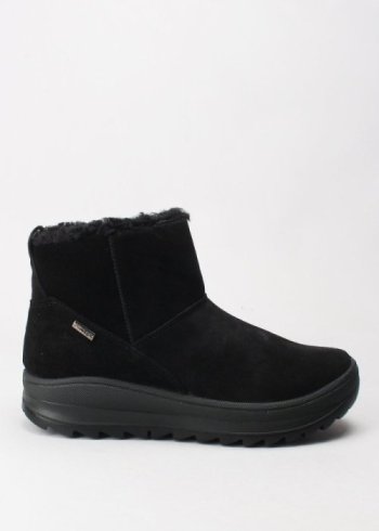 botin pelo serraje negro