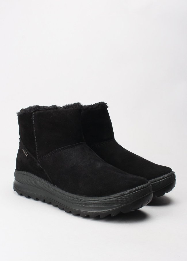 botin pelo serraje negro