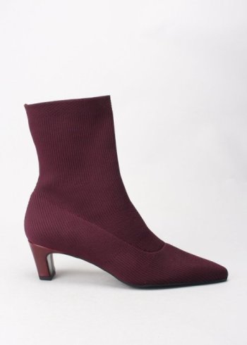 botin calcetin bordo
