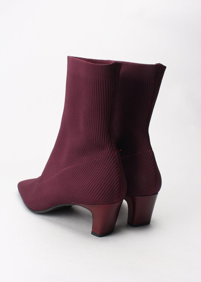 botin calcetin bordo