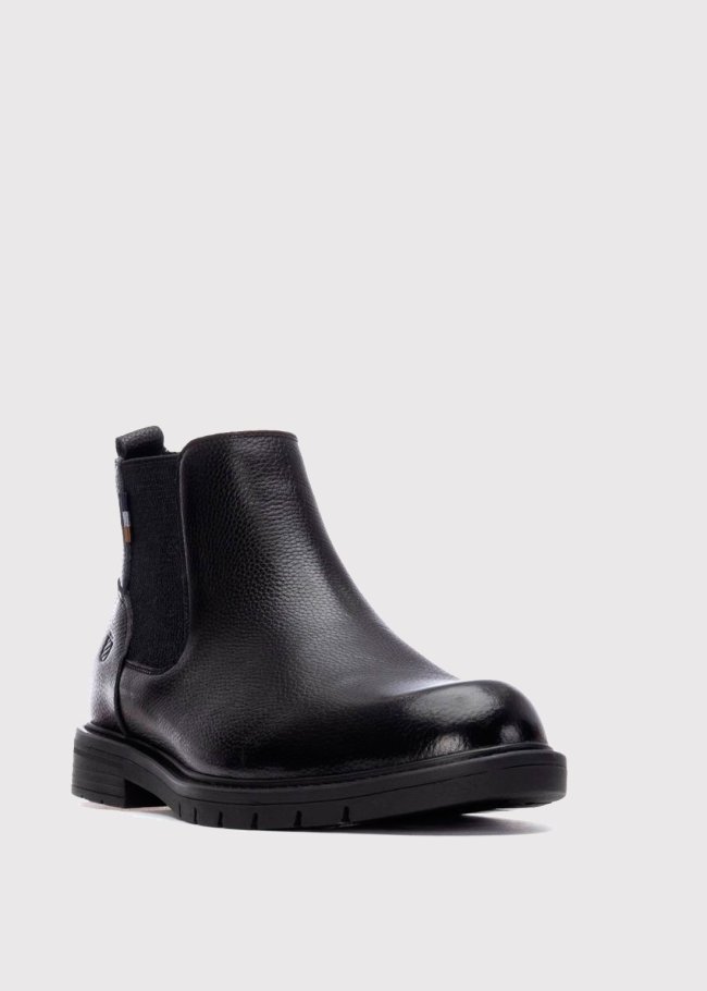 botin chelsea piel negro