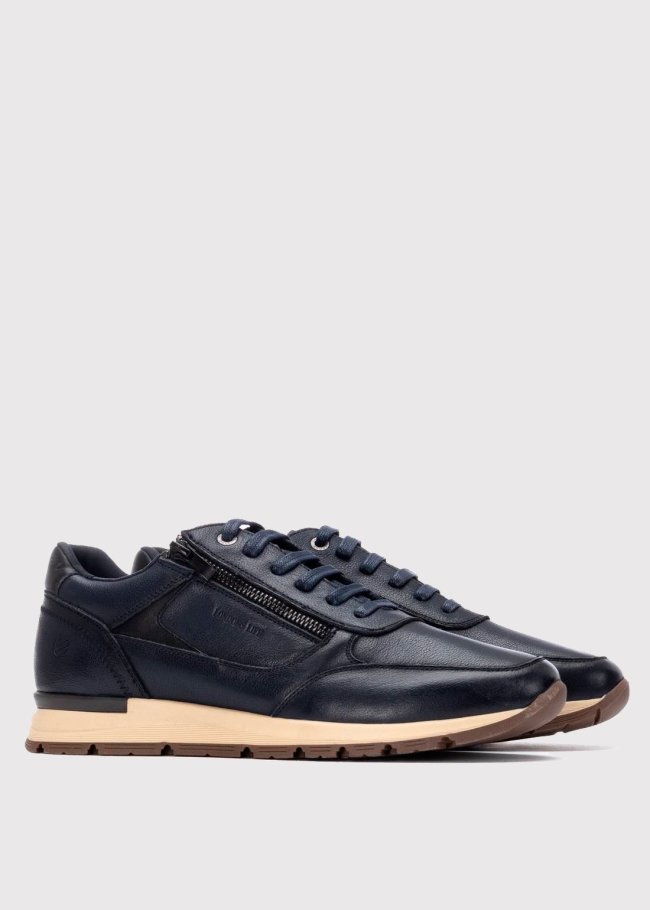 deportiva piel navy
