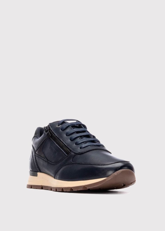 deportiva piel navy