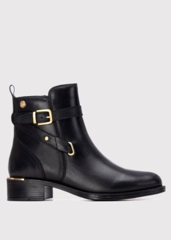 botin piel negro