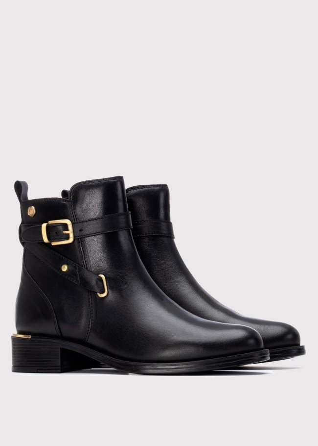 botin piel negro