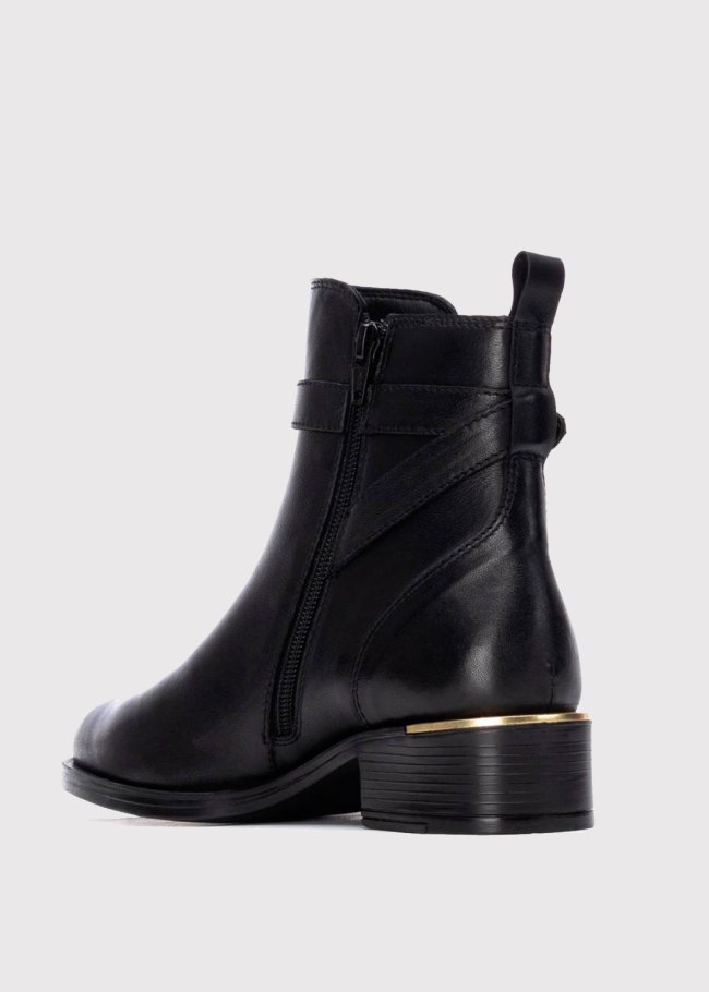 botin piel negro