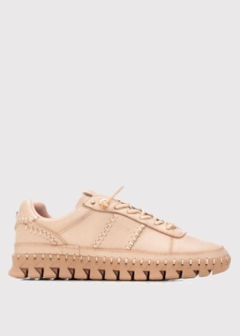 deportiva piel beige