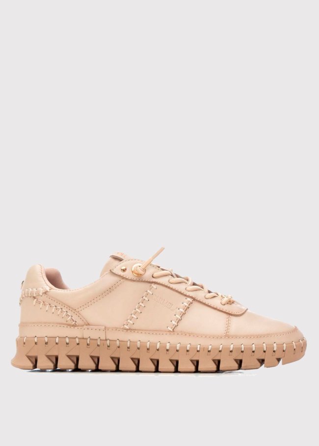 deportiva piel beige